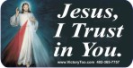 Jesus, I Trust In You 1x2 Envelope Sticker - Click Image to Close